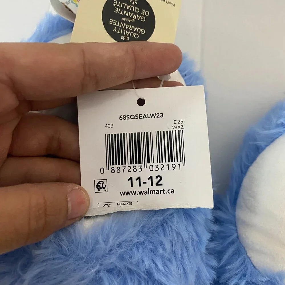 Squishmallows FuzzAMallows Collection Kids Plush Slippers Size 11–12